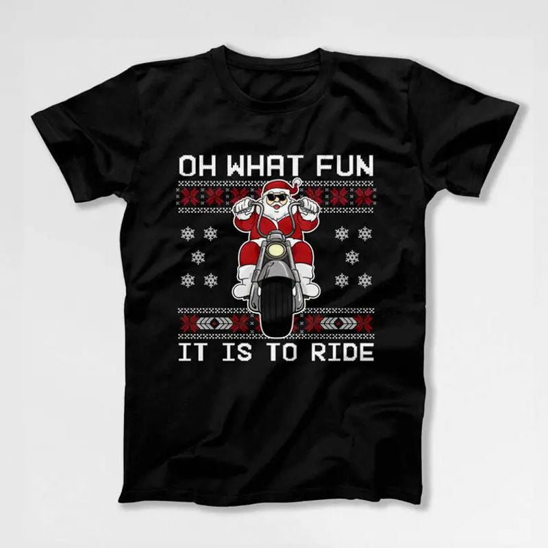 Bikergod Motorcycle Oh What Fun It Is To Ride T-shirt Design 2D Full Printed Sizes S - 5XL - NAS791
