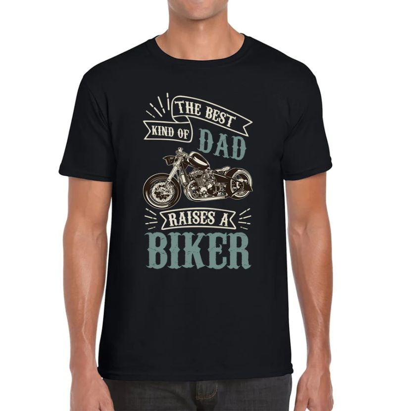 Bikergod Motorcycle The Best Kind Of Dad Raises A Biker T-shirt, Crew-neck Sweatshirt, Hoodie, Tank Top, V-neck T-shirt Design 2D Full Printed Sizes S - 5XL - NABS435
