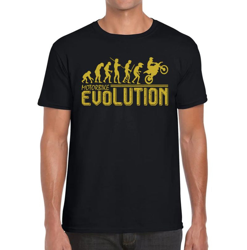 Bikergod Motorcycle Motorbike Evolution T-shirt, Crew-neck Sweatshirt, Hoodie, Tank Top, V-neck T-shirt Design 2D Full Printed Sizes S - 5XL - NABS434