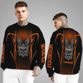 Bikergod Motorcycle Custom Name COTTON Sweatshirt Design 3D Full Printed Sizes S - 5XL - NABD330A