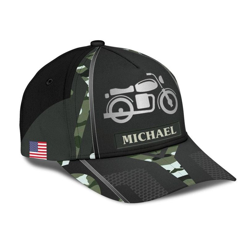 Bikergod Motorcycle Custom Name Classic Cap NABJ122