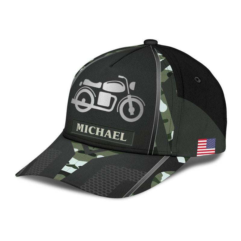 Bikergod Motorcycle Custom Name Classic Cap NABJ122