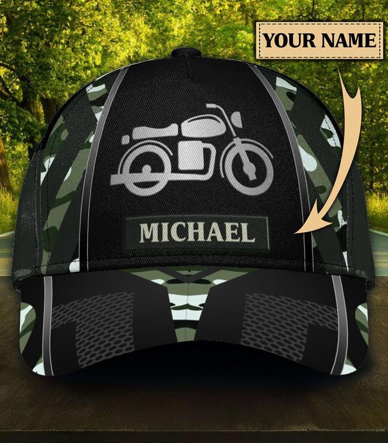 Bikergod Motorcycle Custom Name Classic Cap NABJ122