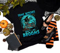 Bikergod Motorcycle Some Witches Don't Like Brooms Halloween T-shirt, Crew-neck Sweatshirt, Hoodie, Tank Top, V-neck T-shirt Design 2D Full Printed Sizes S - 5XL - NABD251