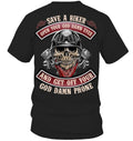 Bikergod Motorcycle Skull save a biker T-shirt, Crew-neck Sweatshirt, Hoodie, Tank Top, V-neck T-shirt Design 2D Full Printed Sizes S - 5XL - NABD231