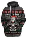 Bikergod Motorcycle Live To Ride  Hoodie/Zip Hoodie Design 3D Full Printed Sizes S - 5XL- NABD334A