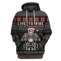 Bikergod Motorcycle Live To Ride  Hoodie/Zip Hoodie Design 3D Full Printed Sizes S - 5XL- NABD334A