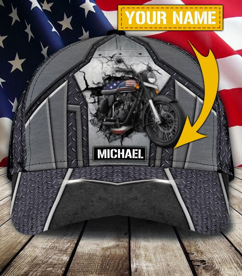 Bikergod Motorcycle Custom Name Classic Cap NABH250