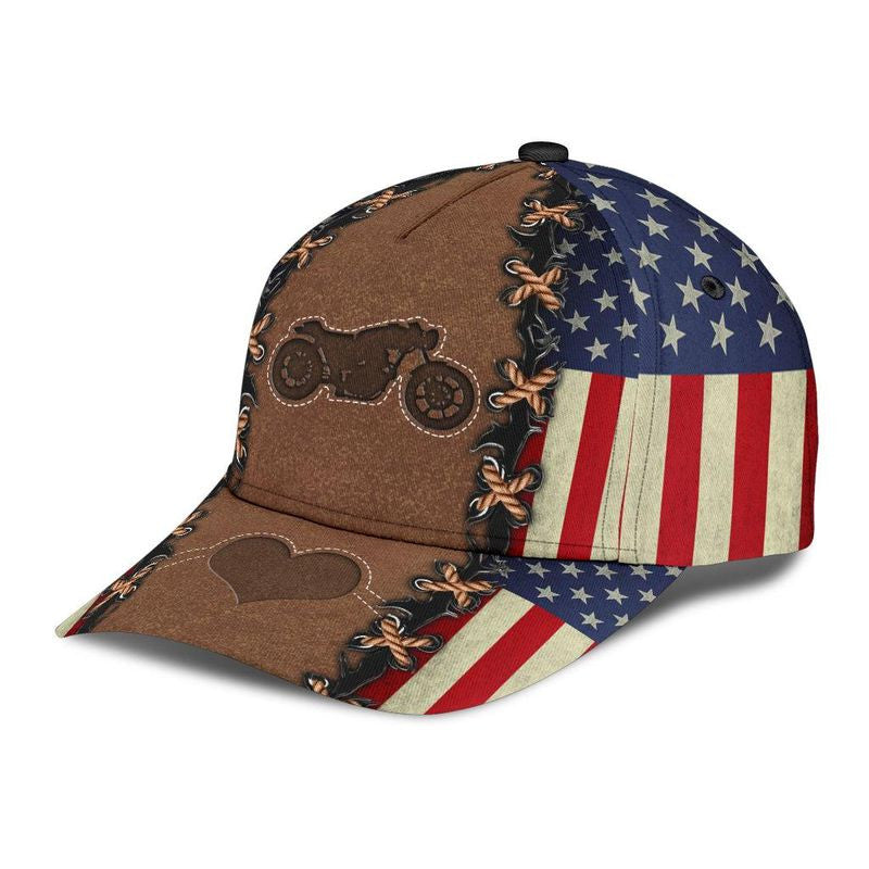 Bikergod Motorcycle American Flag Classic Cap NABH208