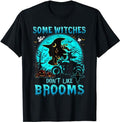 Bikergod Motorcycle Some Witches Don't Like Brooms HALLOWEEN T-shirt, Crew-neck Sweatshirt, Hoodie, Tank Top, V-neck T-shirt Design 2D Full Printed Sizes S - 5XL - NABD239