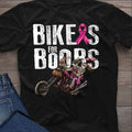 Bikergod Motorcycle Skeleton Couple Biker For Boobs Breast Cancer Awareness T-shirt, Crew-neck Sweatshirt, Hoodie, Tank Top, V-neck T-shirt Design 2D Full Printed Sizes S - 5XL - NABD272