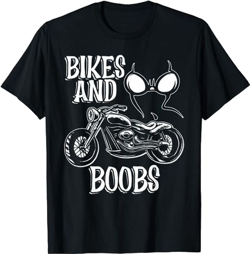 Bikergod Motorcycle Bikes And Boobs T-shirt, Crew-neck Sweatshirt, Hoodie, Tank Top, V-neck T-shirt Design 2D Full Printed Sizes S - 5XL - NABG172
