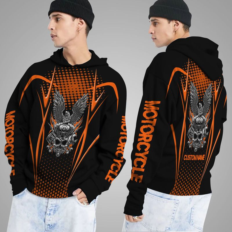 Bikergod Motorcycle Custom name  Hoodie Design 3D Full Printed Sizes S - 5XL- NABD330S