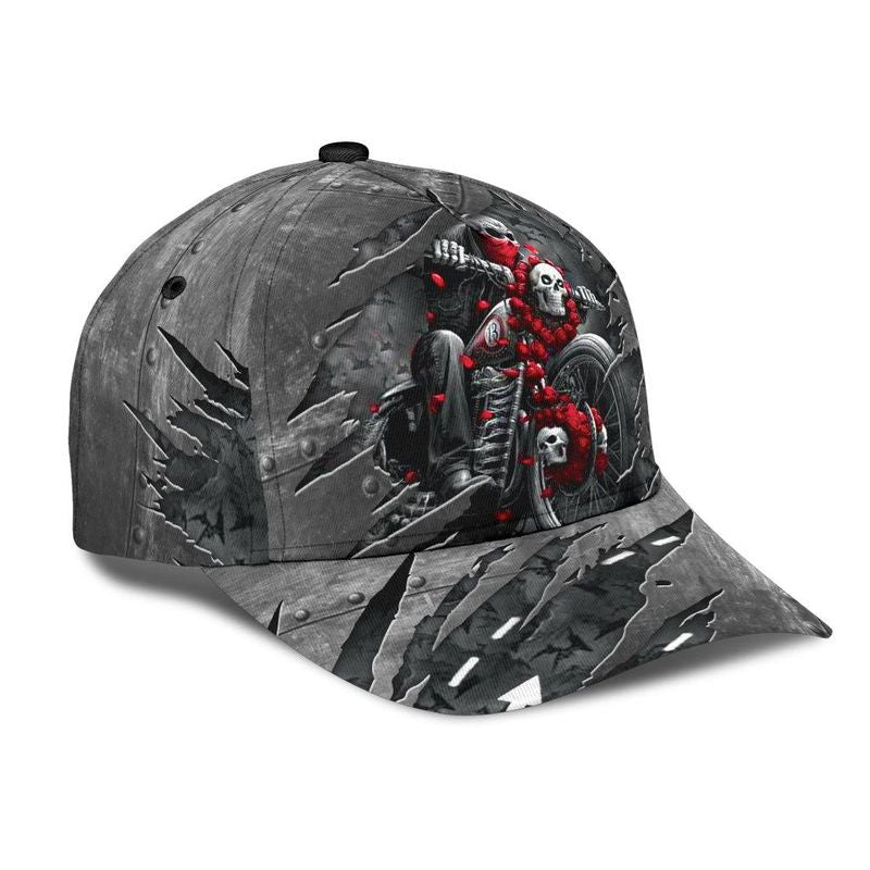 Bikergod Motorcycle Skull Couple Classic Cap NABJ121