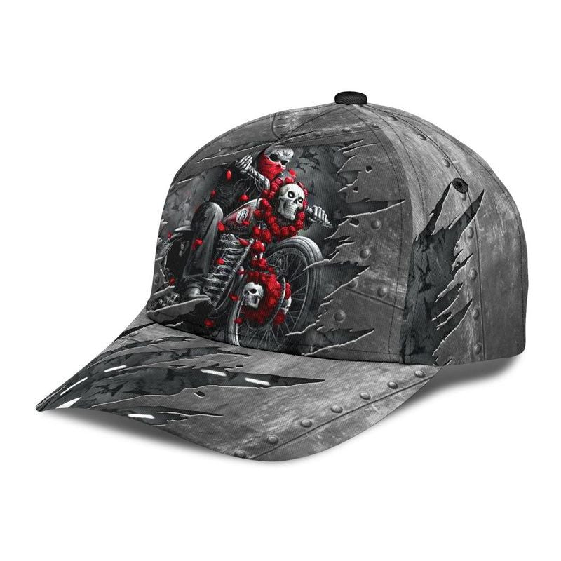 Bikergod Motorcycle Skull Couple Classic Cap NABJ121