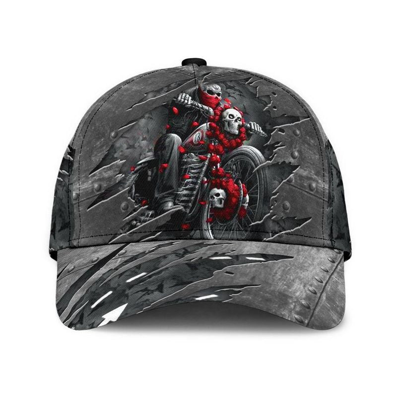 Bikergod Motorcycle Skull Couple Classic Cap NABJ121