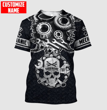 Bikergod Motorcycle Mechanic Custom Name  T-shirt Design 3D Full Printed Sizes S - 5XL - NMK319