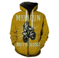 Bikergod Motorcycle Motocross Dirt Race  Zip Hoodie Design 3D Full Printed Sizes S - 5XL - NABC375