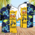 Bikergod Motorcycle I Like Beer And Motocross COTTON Hawaii Shirt Design 3D Full Printed Sizes S - 5XL NMK293