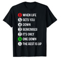 Bikergod Motorcycle When Life Gets You Down T-shirt, Crew-neck Sweatshirt, Hoodie, Tank Top, V-neck T-shirt Design 2D Full Printed Sizes S - 5XL - NABG188