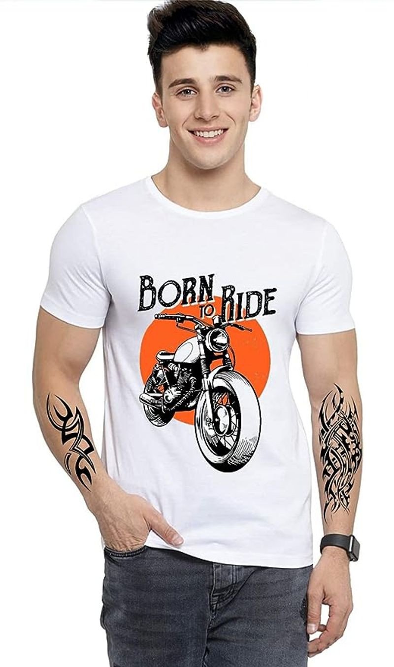 Bikergod Motorcycle Born to Ride T-shirt, Crew-neck Sweatshirt, Hoodie, Tank Top, V-neck T-shirt Design 2D Full Printed Sizes S - 5XL - NABF320