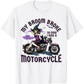 Bikergod Motorcycle Halloween Witch My Broom Broke So Now I Ride a Motorcycle T-shirt, Crew-neck Sweatshirt, Hoodie, Tank Top, V-neck T-shirt Design 2D Full Printed Sizes S - 5XL - NABD302