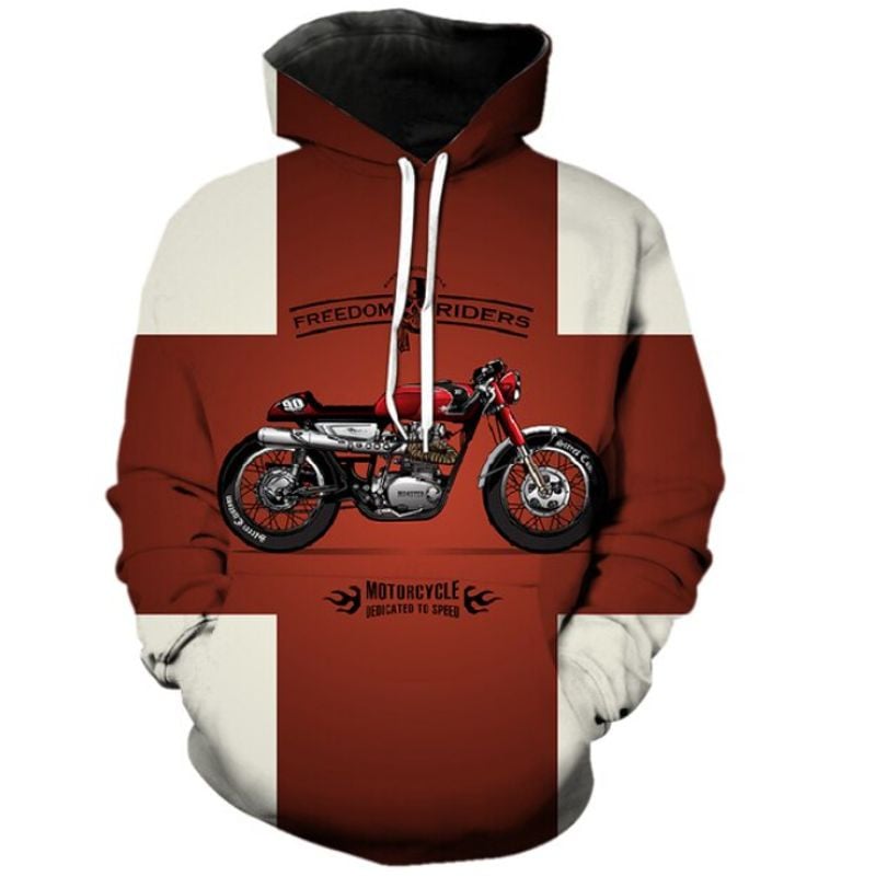 Bikergod Motorcycle Freedom Riders  Hoodie Design 3D Full Printed Sizes S - 5XL - NABC378