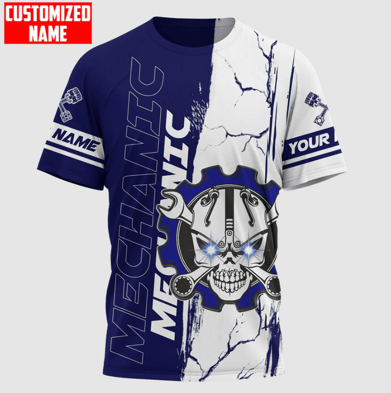 Bikergod Motorcycle Mechanic Custom Name  T-shirt Design 3D Full Printed Sizes S - 5XL - NMK303