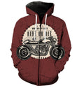 Bikergod Motorcycle Ride Or Die  Zip Hoodie Design 3D Full Printed Sizes S - 5XL - NABC388