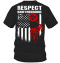 Bikergod Motorcycle USA Flag Respect Brotherhood T-shirt, Crew-neck Sweatshirt, Hoodie, Tank Top, V-neck T-shirt Design 2D Full Printed Sizes S - 5XL - NABD218