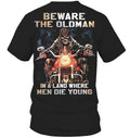 Bikergod Motorcycle Beware the Oldman T-shirt, Crew-neck Sweatshirt, Hoodie, Tank Top, V-neck T-shirt Design 2D Full Printed Sizes S - 5XL - NABD210