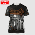 Bikergod Motorcycle Mechanic Custom Name  T-shirt Design 3D Full Printed Sizes S - 5XL - NMK322