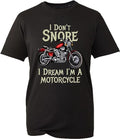 Bikergod Motorcycle I Don't Snore I Dream I'm A Motorcycle T-shirt, Crew-neck Sweatshirt, Hoodie, Tank Top, V-neck T-shirt Design 2D Full Printed Sizes S - 5XL - NABB209
