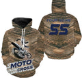 Bikergod Motorcycle Moto Cross Custom Name And Number  Hoodie Design 3D Full Printed Sizes S - 5XL - NMK29B