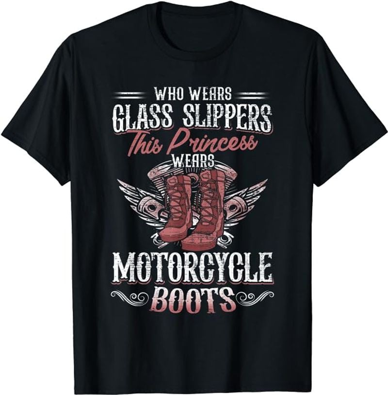 Bikergod Motorcycle This Princess Wears Motorcycle Boots T-shirt, Crew-neck Sweatshirt, Hoodie, Tank Top, V-neck T-shirt Design 2D Full Printed Sizes S - 5XL - NABB208
