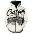 Bikergod Motorcycle American Custom Road King  Zip Hoodie Design 3D Full Printed Sizes S - 5XL - NABC387
