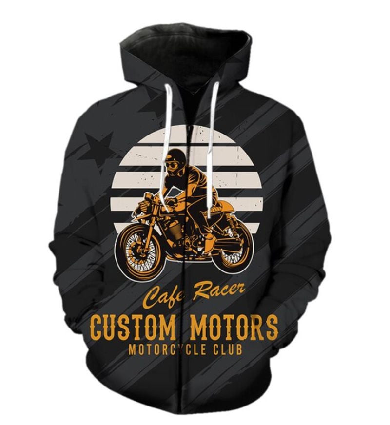 Bikergod Motorcycle Club Vintage  Zip Hoodie Design 3D Full Printed Sizes S - 5XL - NABC361