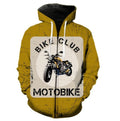 Bikergod Motorcycle Bike Club Motorbike  Zip Hoodie Design 3D Full Printed Sizes S - 5XL - NABC374
