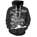 Bikergod Motorcycle Free Your Ride  Zip Hoodie Design 3D Full Printed Sizes S - 5XL - NABC373