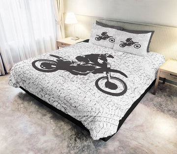 Bikergod Motorcycle Motocross Rider Bedding Set Cover Design 3D - NABB241