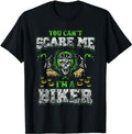 Bikergod Motorcycle You Can't Scare Me I Am A Biker Skull Halloween T-shirt, Crew-neck Sweatshirt, Hoodie, Tank Top, V-neck T-shirt Design 2D Full Printed Sizes S - 5XL - NABC301