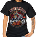 Bikergod Motorcycle Motorbike Skull Biker T-shirt, Crew-neck Sweatshirt, Hoodie, Tank Top, V-neck T-shirt Design 2D Full Printed Sizes S - 5XL - NABB204