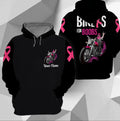 Bikergod Motorcycle Biker For Boobs Awareness Of Breast Cancer Custom name  Hoodie/Zip Hoodie Design 3D Full Printed Sizes S - 5XL- NABC395D