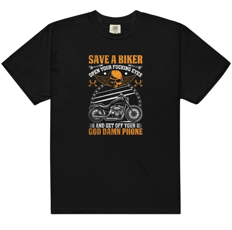 Bikergod Motorcycle Save A Biker T-shirt, Crew-neck Sweatshirt, Hoodie, Tank Top, V-neck T-shirt Design 2D Full Printed Sizes S - 5XL - NABB228