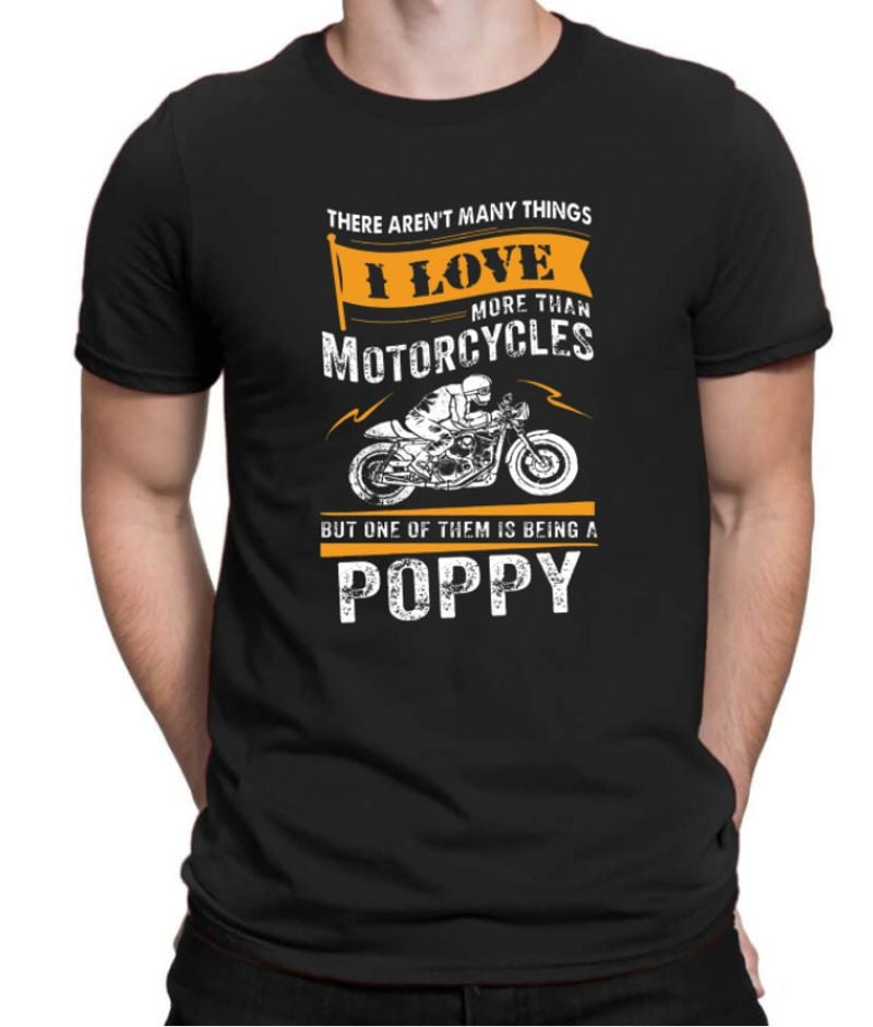 Bikergod Motorcycle Being A Poppy T-shirt, Crew-neck Sweatshirt, Hoodie, Tank Top, V-neck T-shirt Design 2D Full Printed Sizes S - 5XL - NABG194