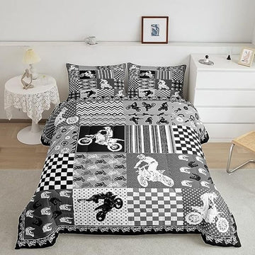 Bikergod Motorcycle Motocross Rider Dirt Bike Bedding Set Cover Design 3D - NABB284