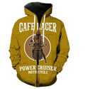 Bikergod Motorcycle Cafe Racer  Zip Hoodie Design 3D Full Printed Sizes S - 5XL - NABC368