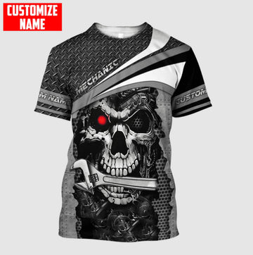 Bikergod Motorcycle Mechanic Custom Name  T-shirt Design 3D Full Printed Sizes S - 5XL - NMK301