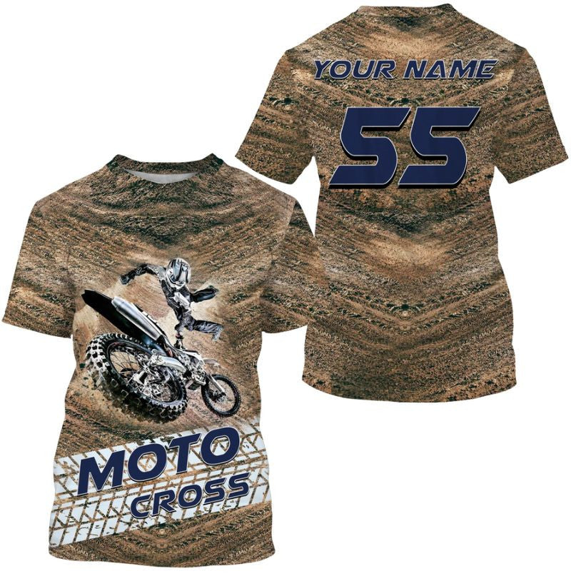 Bikergod Motorcycle Moto Cross Custom Name And Number  T-shirt Design 3D Full Printed Sizes S - 5XL - NMK29A