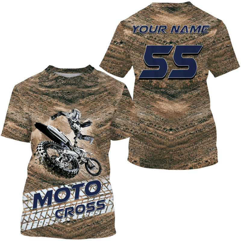 Bikergod Motorcycle Moto Cross Custom Name And Number  T-shirt Design 3D Full Printed Sizes S - 5XL - NMK29A